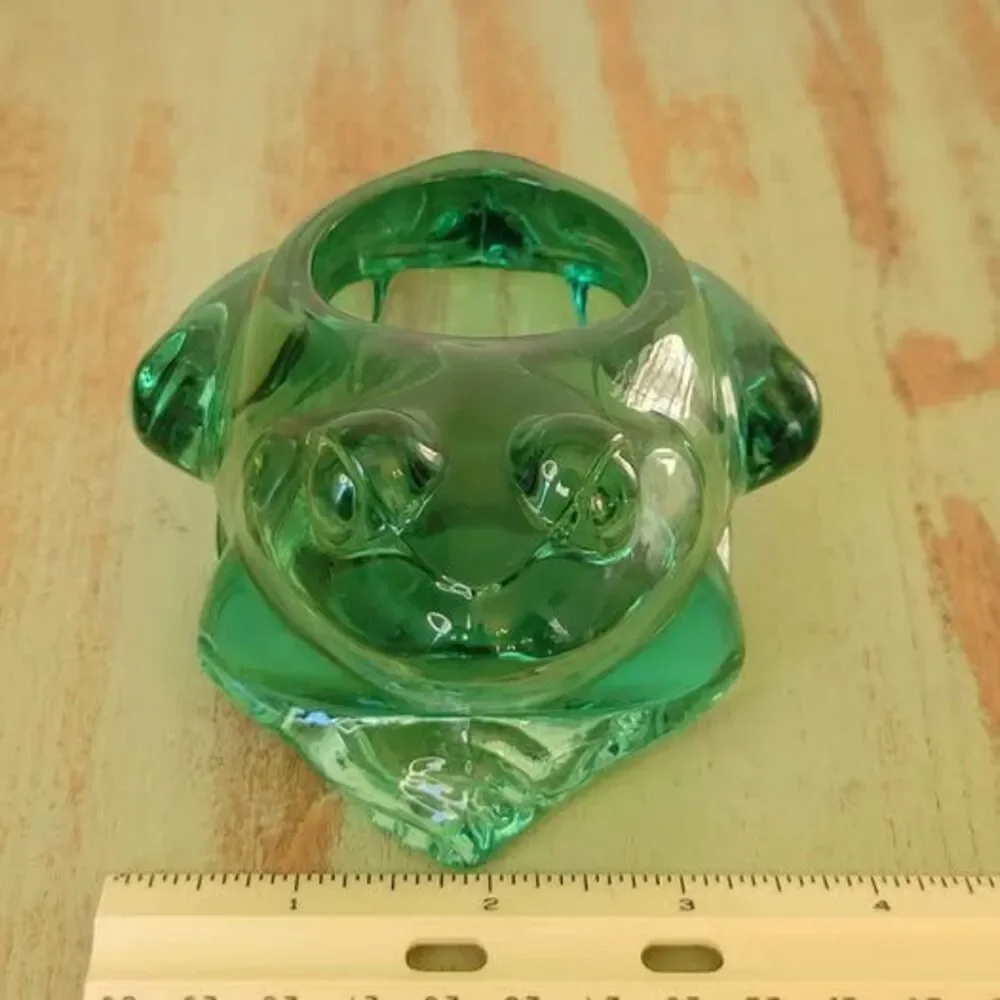 Indiana Glass Green Glass Frog Votive Holder 🐸